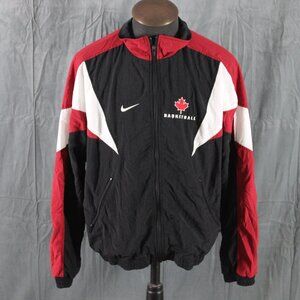 Team Canada Basketball Jacket (VTG) - Color Block Winderbreaker - Men's Large